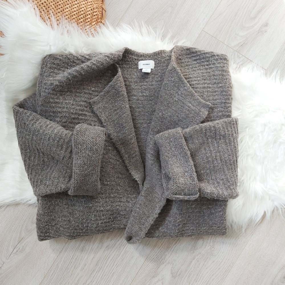 Old Navy Garter Stitch Relaxed Cardigan Coat - Picture 2 of 12